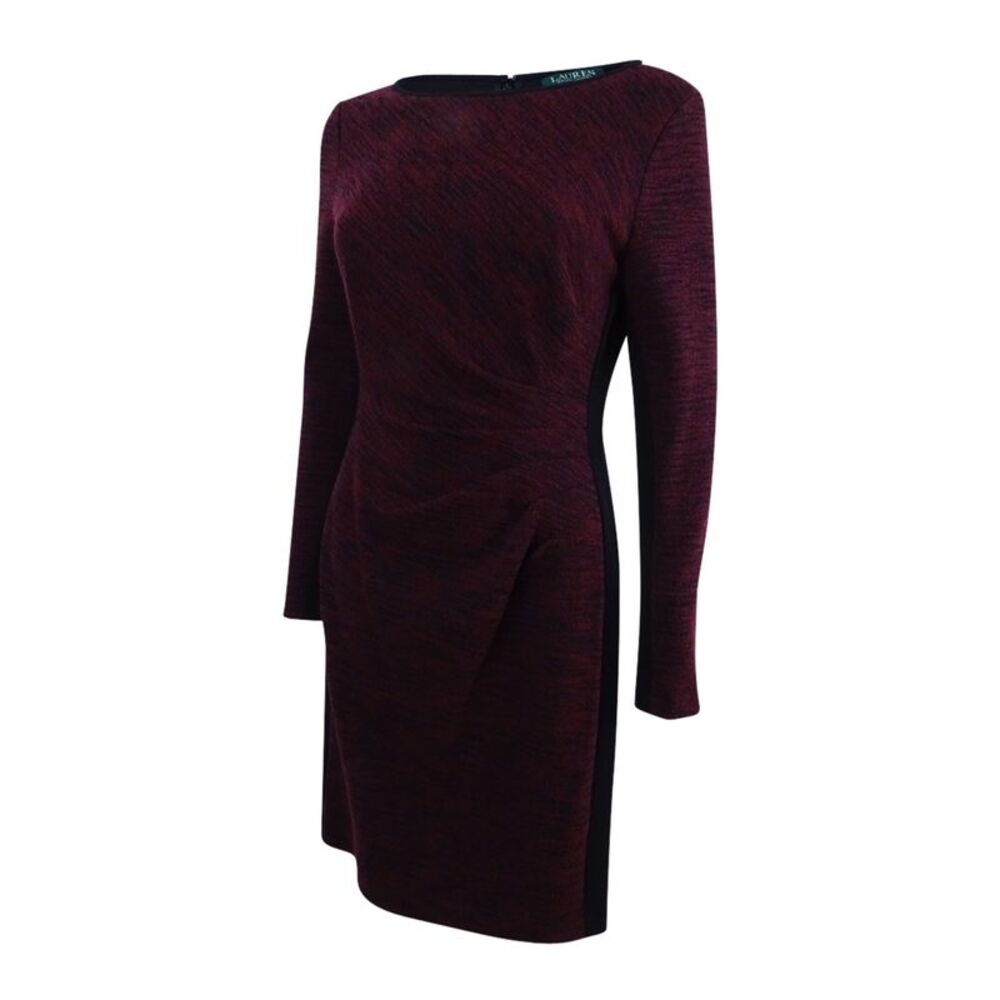 Lauren Ralph Lauren Women's Two-Toned Sheath Dress (8, Black Multi)